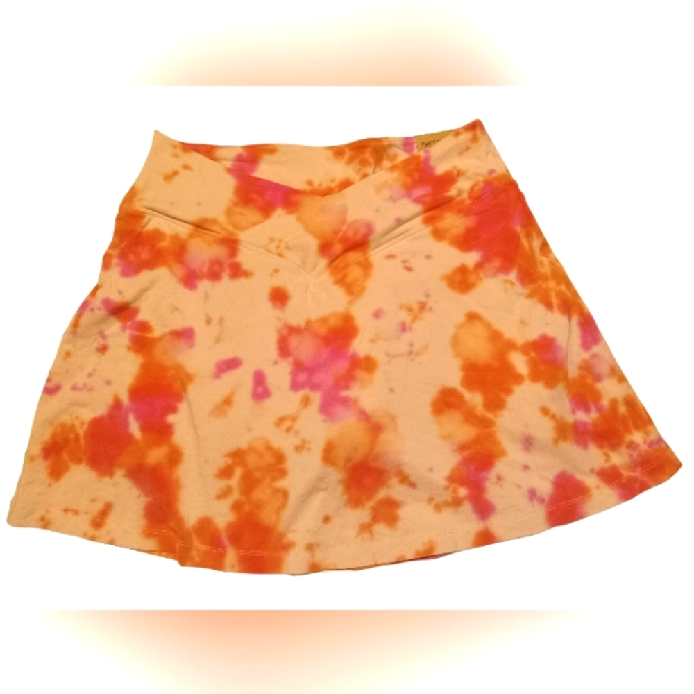 Orange and Pink Tye Dye Active Wear Skort victoria's secret pink